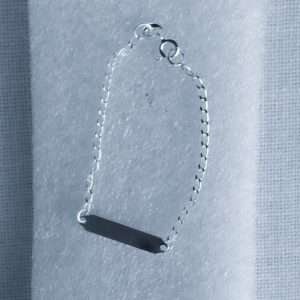 PULSEIRA PLAQUINHA JÓIA NA PRATA INFANTIL