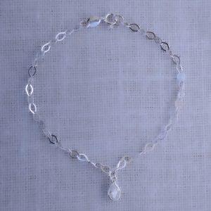 PULSEIRA C/ PINGENTE GOTA E ZIRCÔNIA CRAVEJADA
