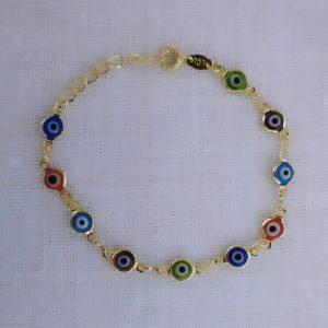 PULSEIRA COLORIDA OLHO GREGO