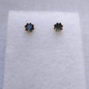 BRINCO PEDRA FURTA COR AZUL/PRETO